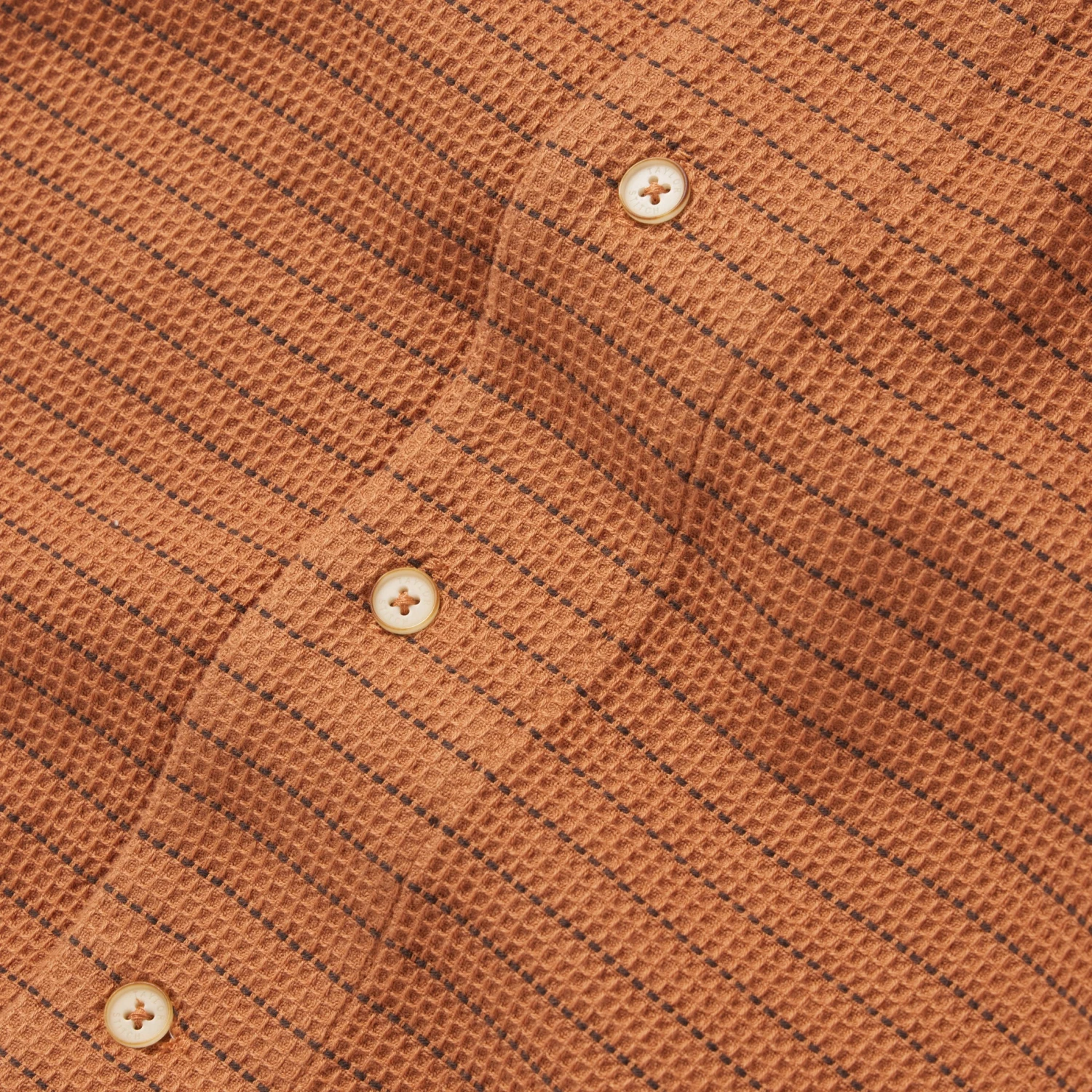 The Short Sleeve Hawthorne In Rust Pickstitch Waffle - Image 6