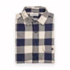 The Moto Utility Shirt In Natural & Navy Buffalo Plaid