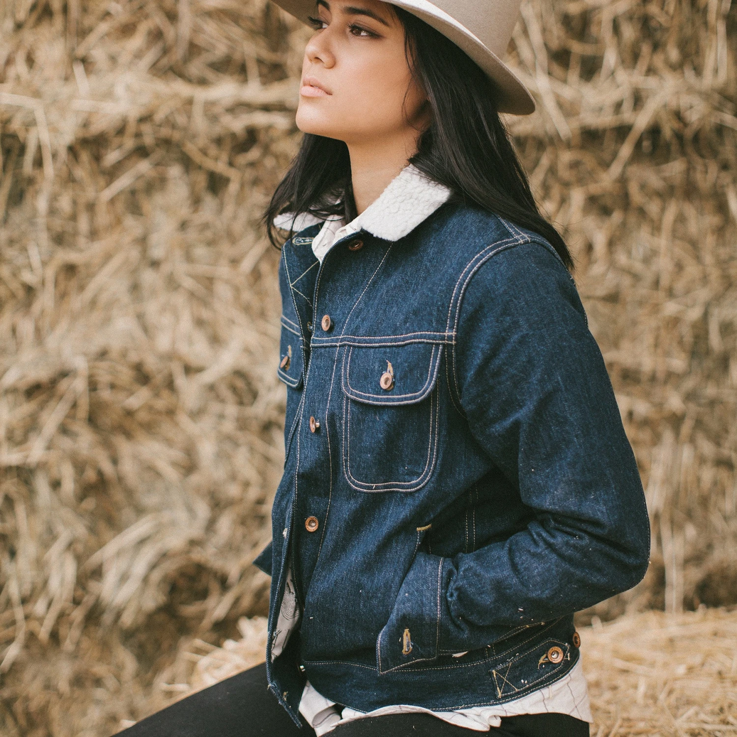 None The Pacific Jacket In Sea Washed Selvage Denim - Image 2