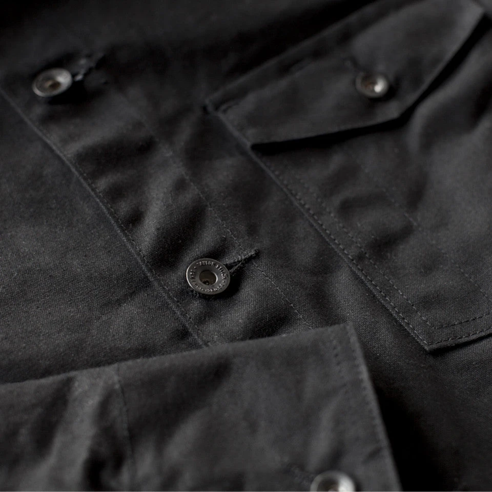 None The Project Jacket In Black Water Repellent Canvas - Image 3