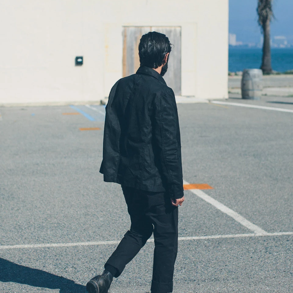 None The Project Jacket In Black Water Repellent Canvas - Image 6