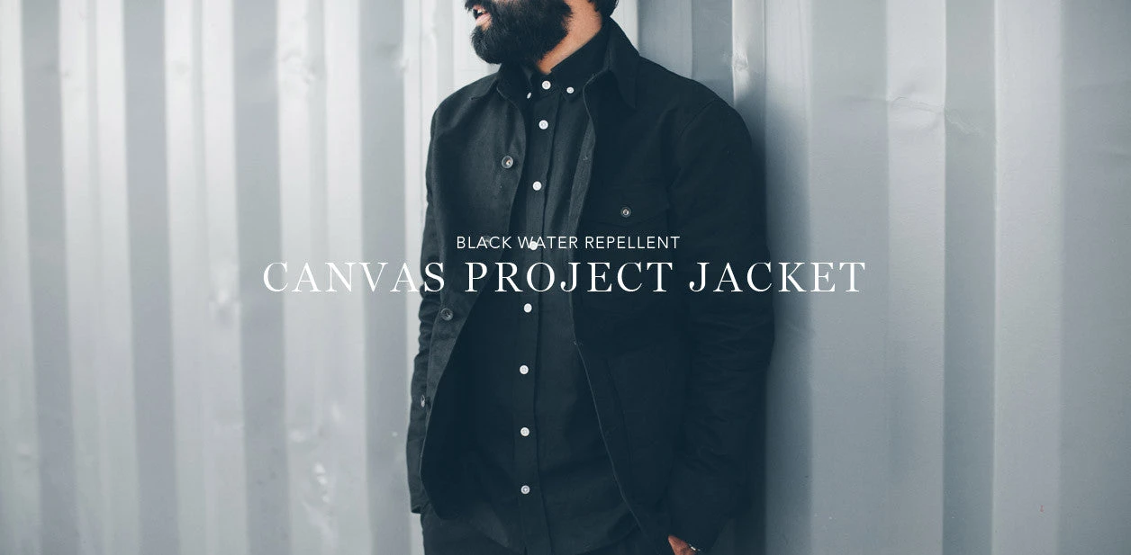 None The Project Jacket In Black Water Repellent Canvas - Image 10