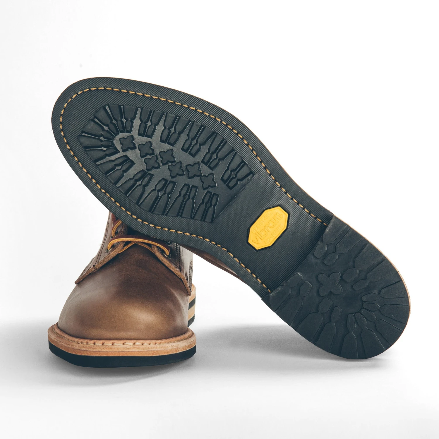 None The Plain Toe Moto Boot In Natural Chromexcel - Image 2