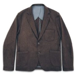 None The Telegraph Jacket In Chocolate Wool