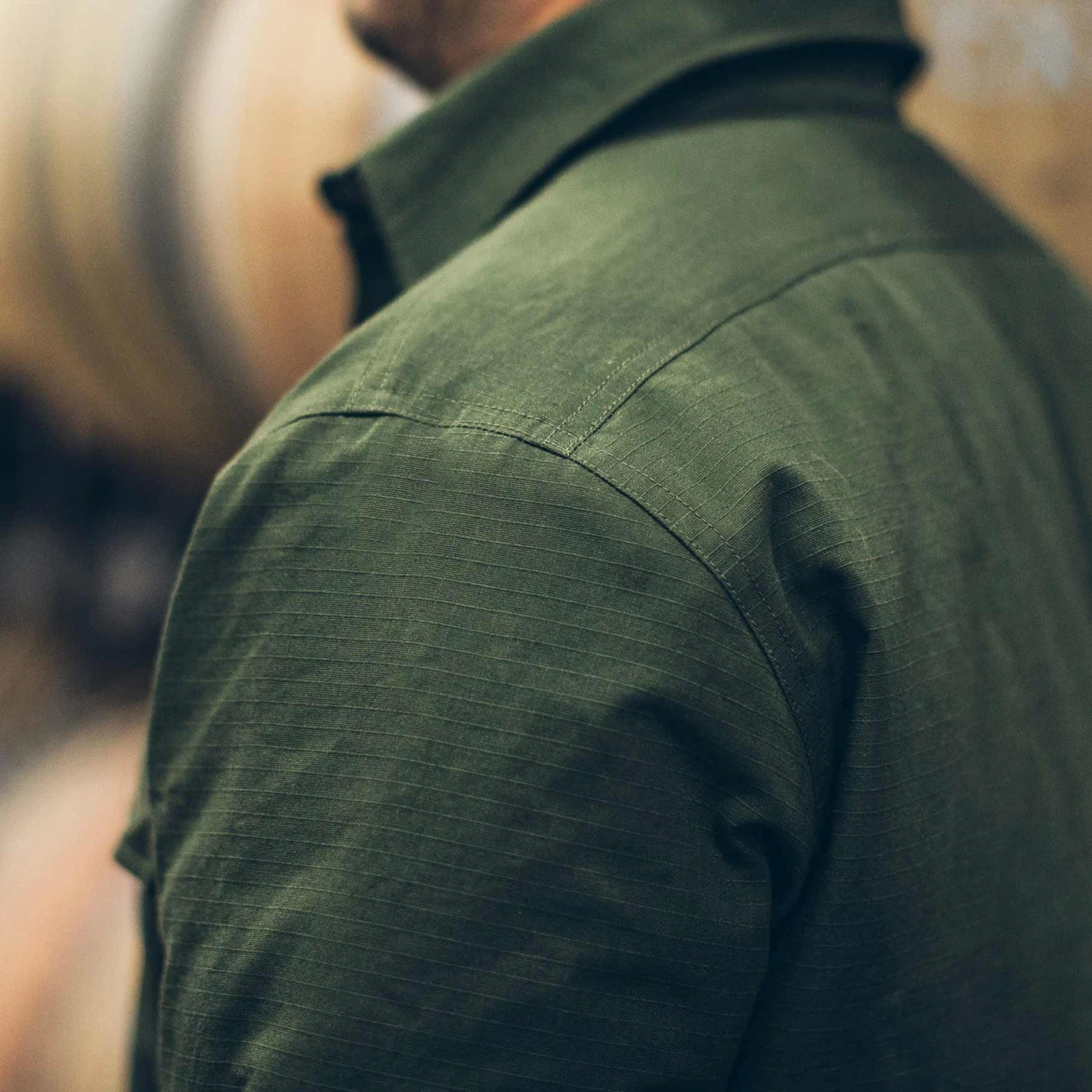 None The Chore Jacket In Army Ripstop Canvas - Image 4