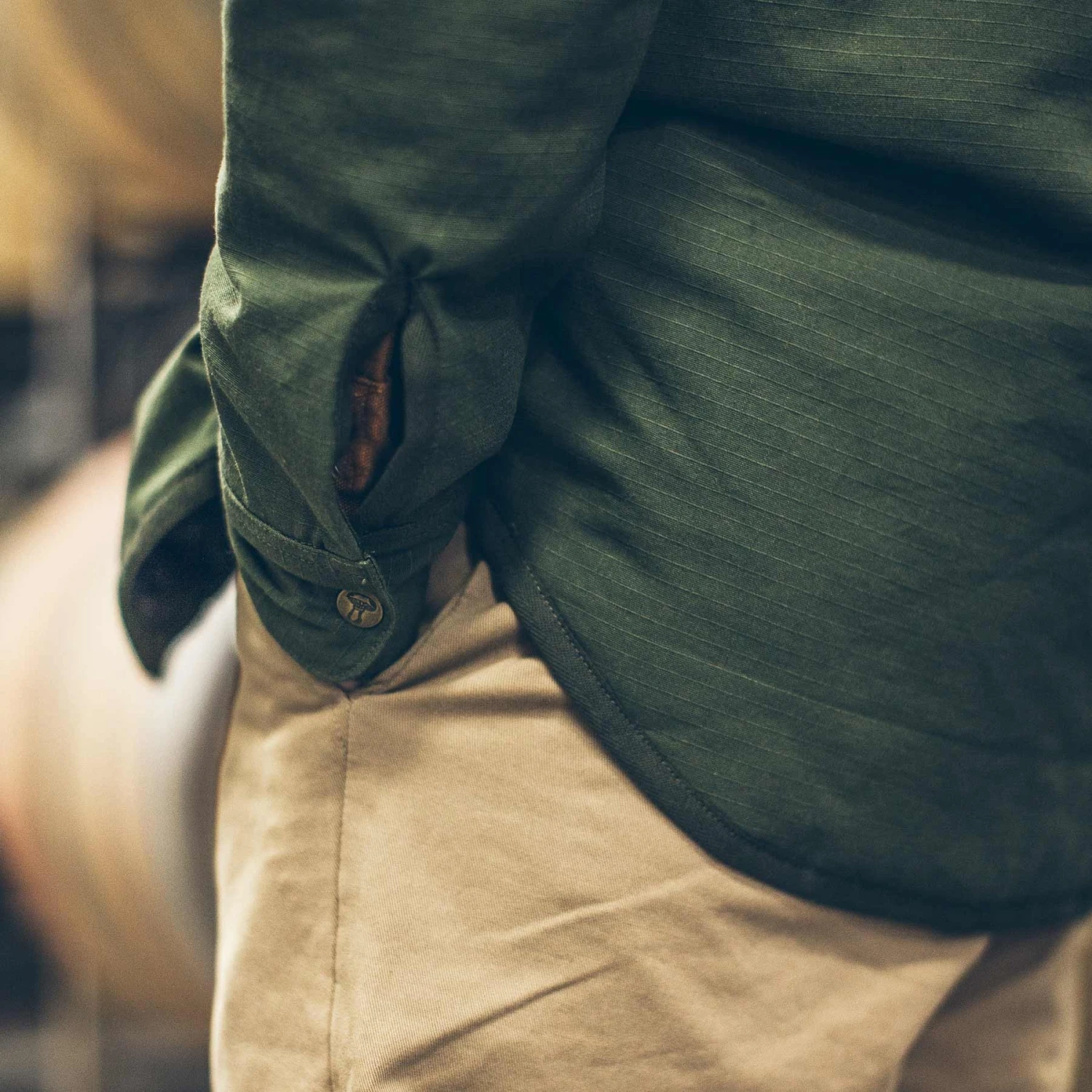 None The Chore Jacket In Army Ripstop Canvas - Image 5