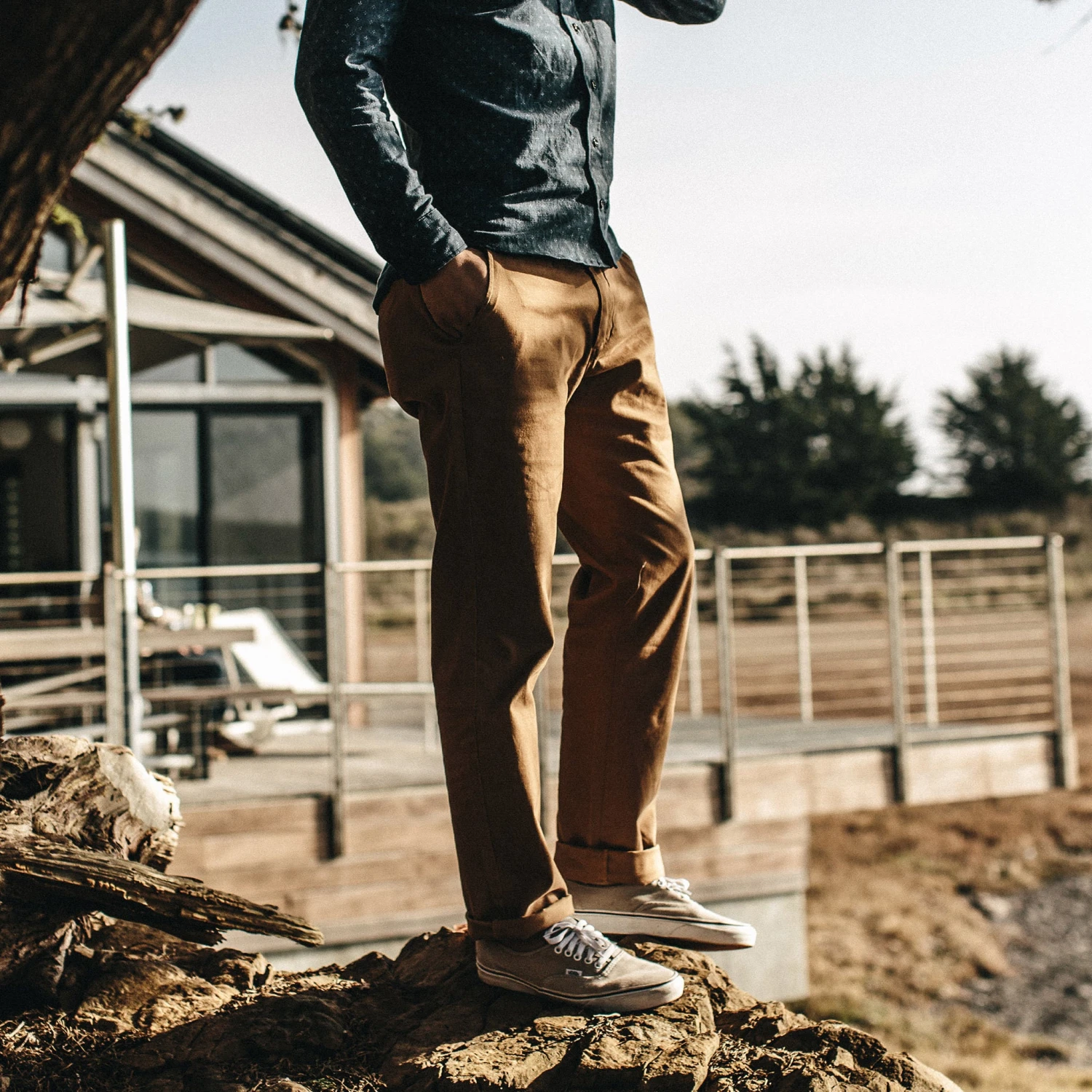 The Democratic Chino In Organic British Khaki - Image 2