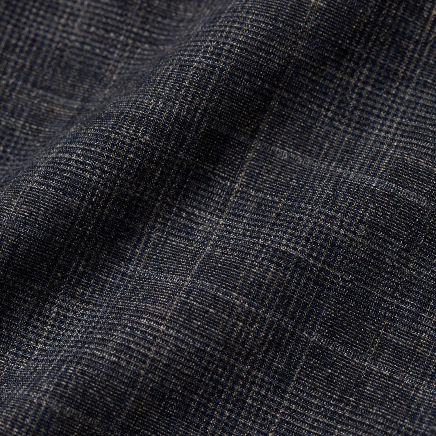 The Short Sleeve Jack In Navy Slub Glen Plaid - Image 8