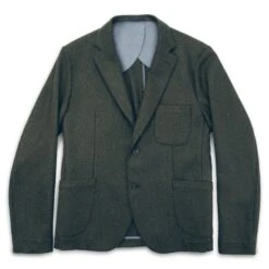 None The Telegraph Jacket In Olive Wool