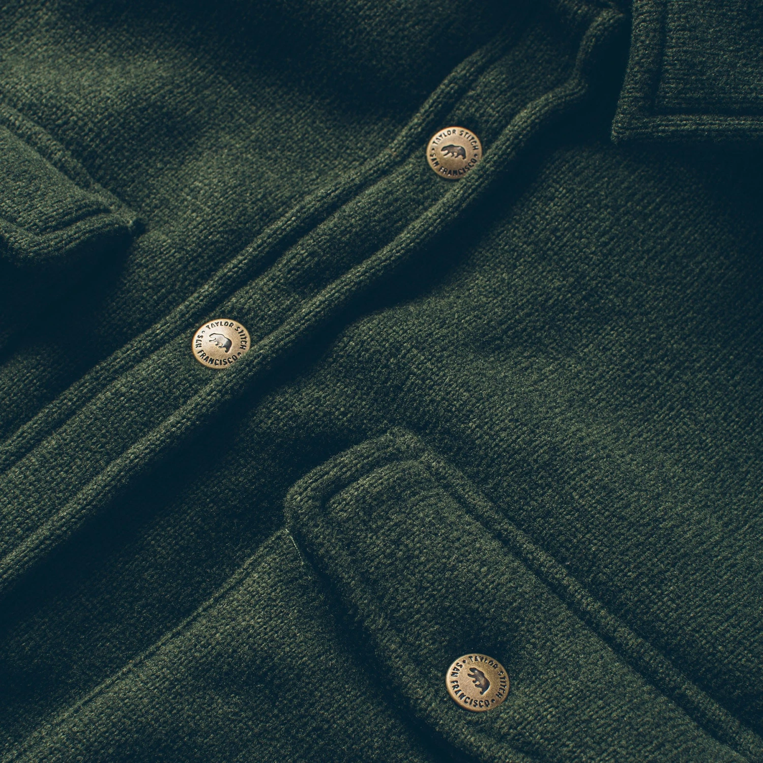 None The Big Sur Jacket In Heather Olive Polartec - Image 3