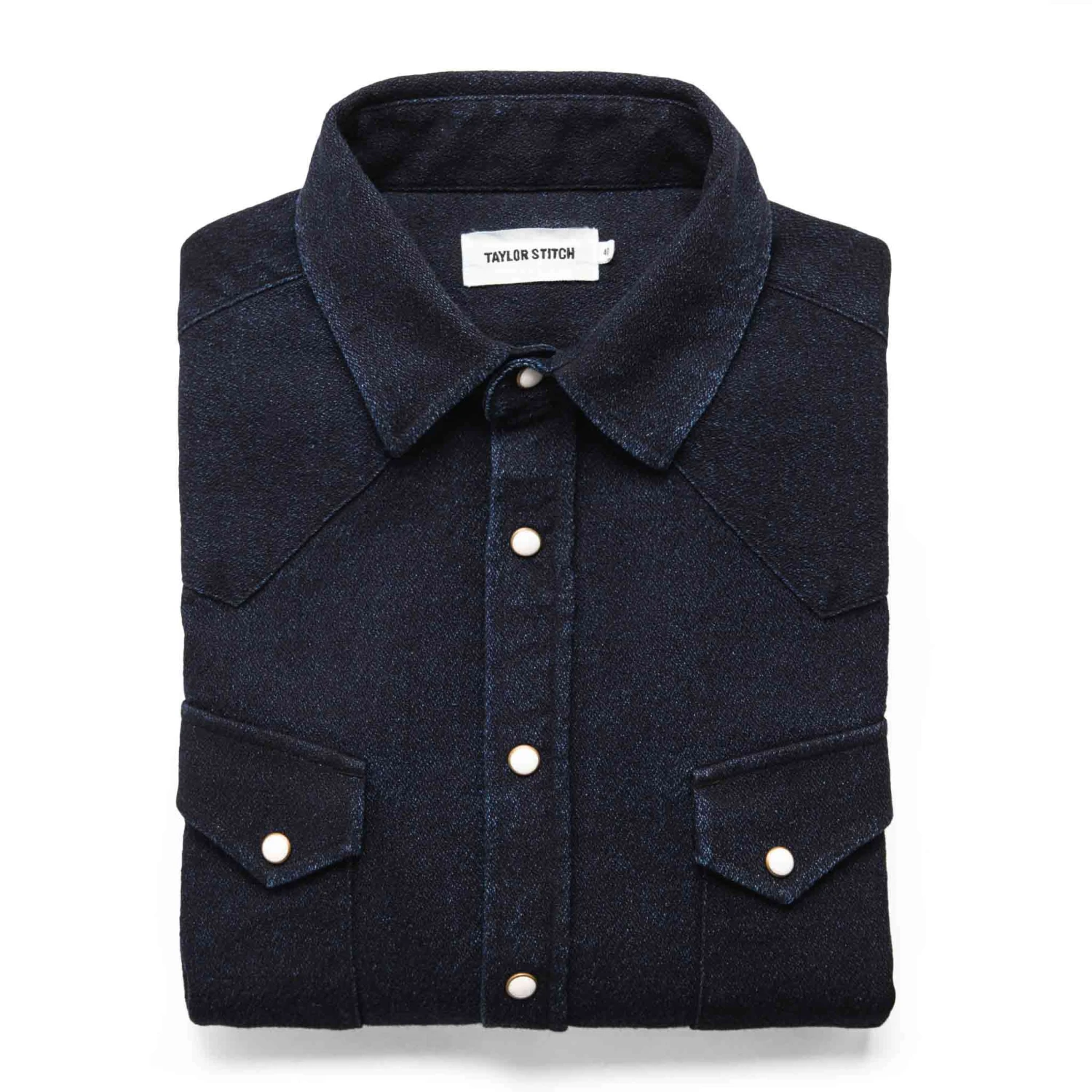 The Western Shirt In Indigo Crepe