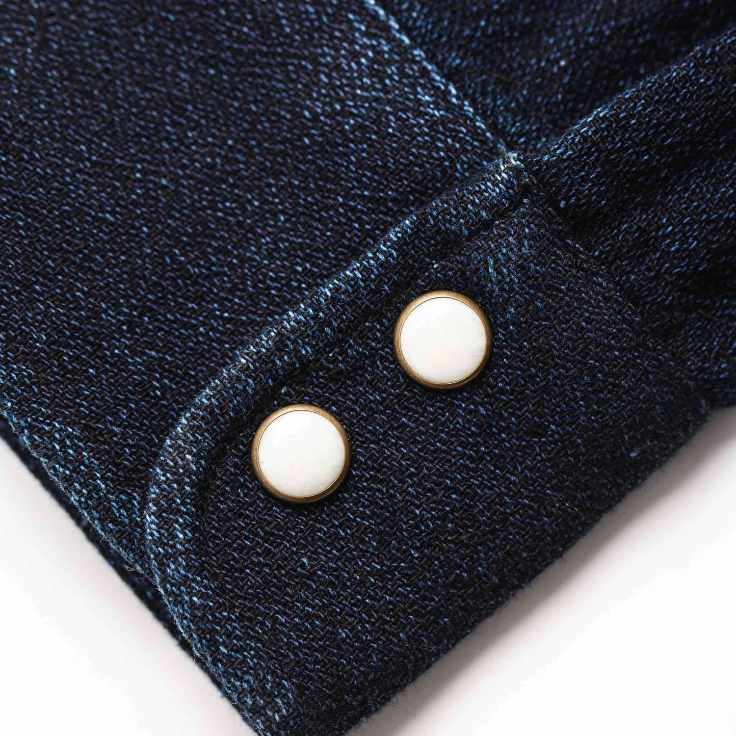 The Western Shirt In Indigo Crepe - Image 9