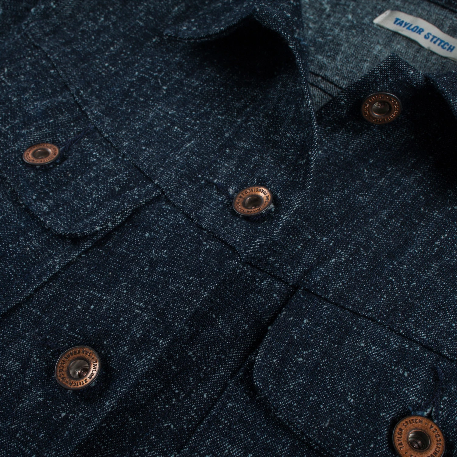 None The Pacific Jacket In Indigo Silk Denim - Image 3