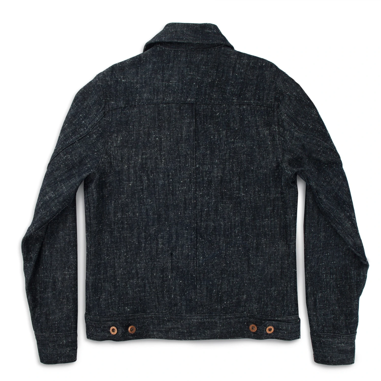 None The Pacific Jacket In Indigo Silk Denim - Image 7