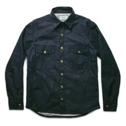 The Chore Jacket In Navy Dry Wax Canvas