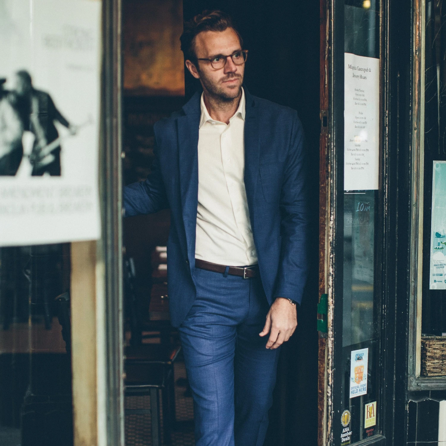 None The Telegraph Jacket In Cobalt - Image 5