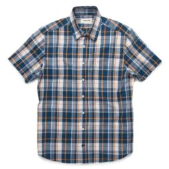 The Short Sleeve California In Blue Madras