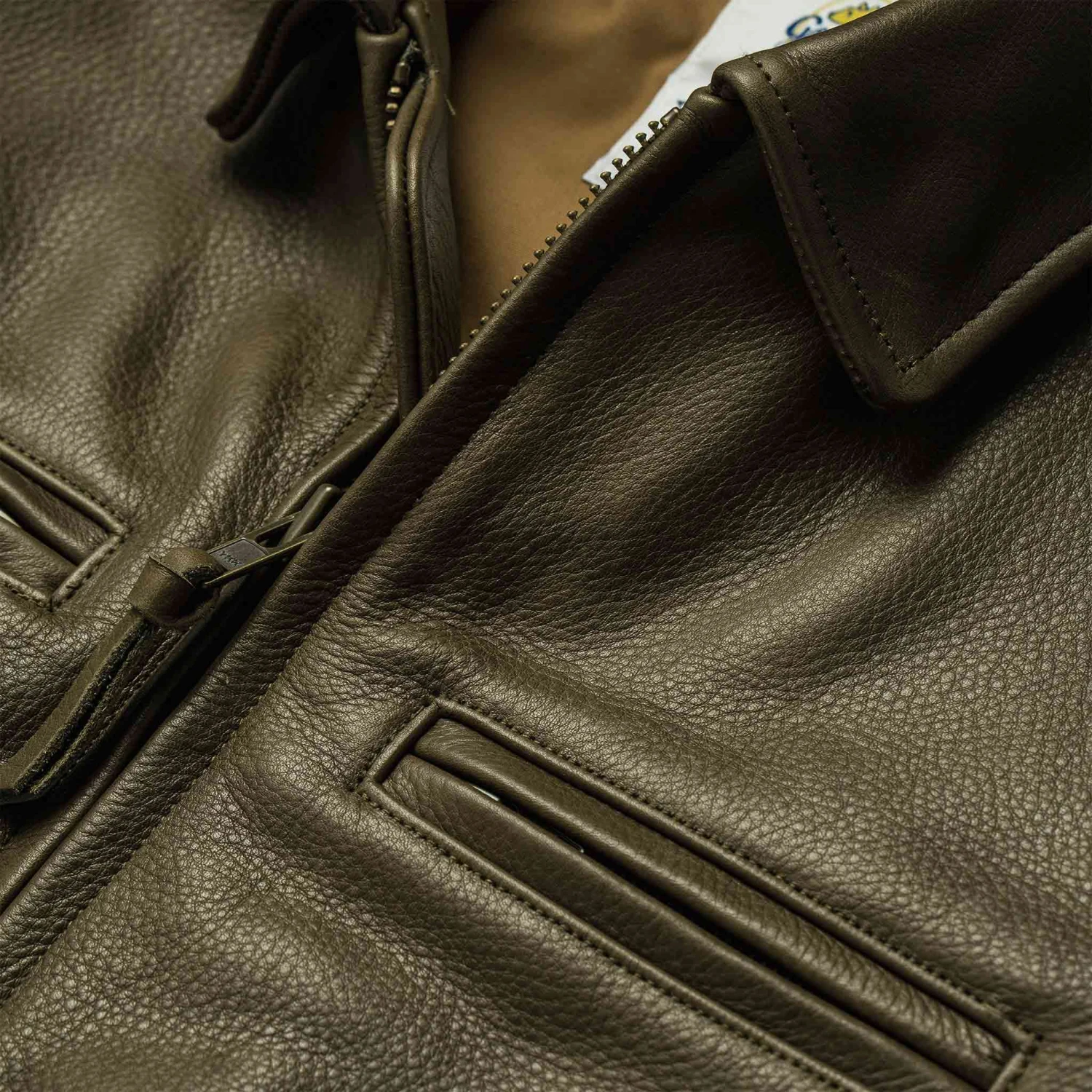 The Moto Jacket In Loden Steerhide - Image 6