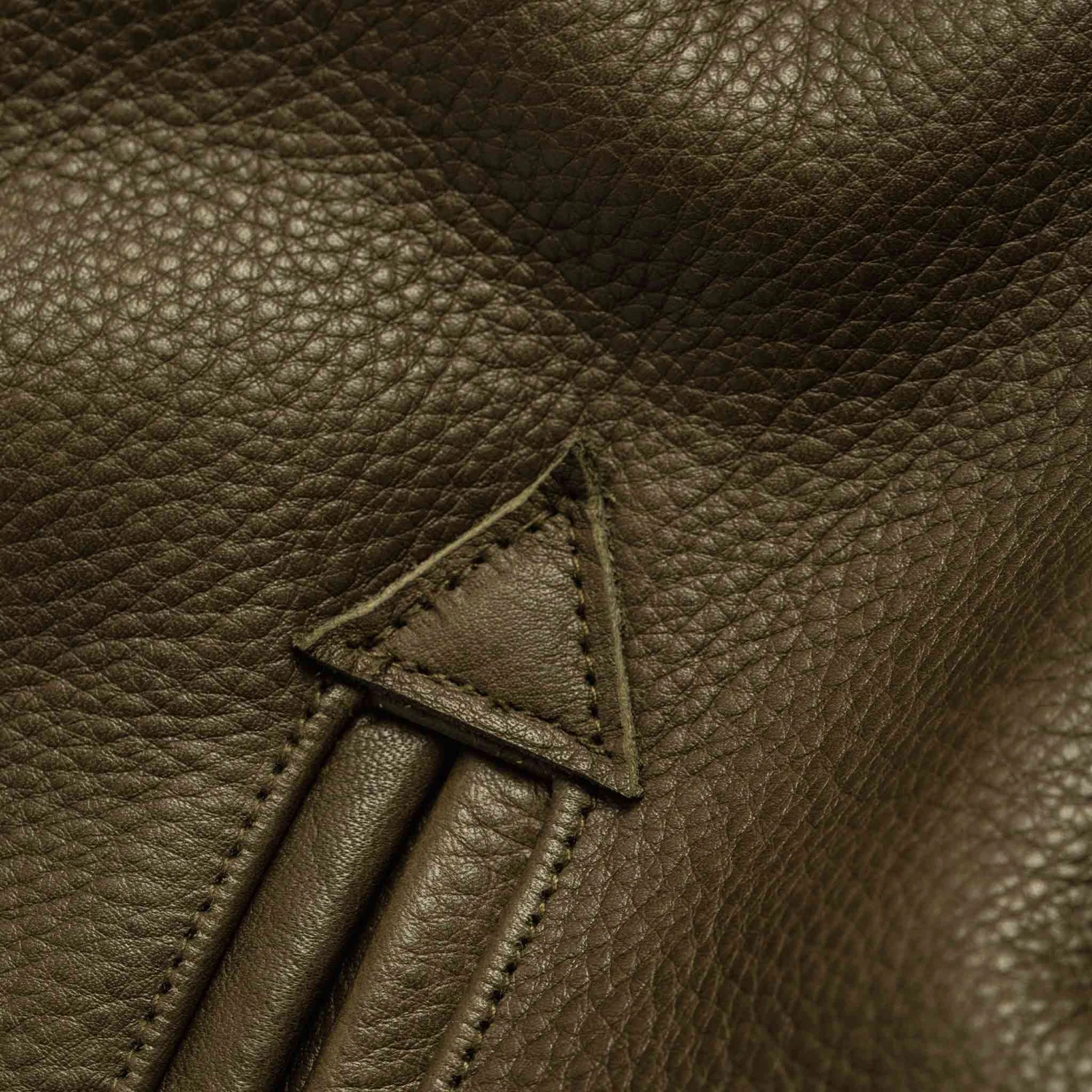 The Moto Jacket In Loden Steerhide - Image 7