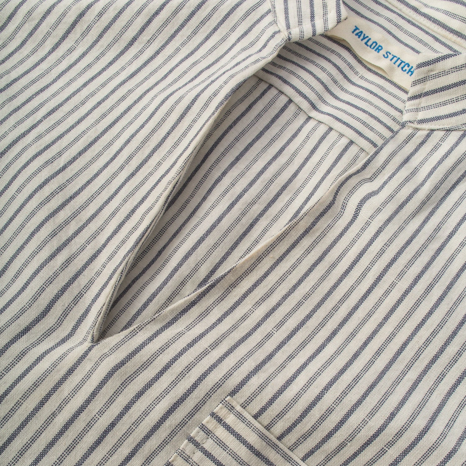 None The Edie Popover In French Ticking Stripe - Image 6
