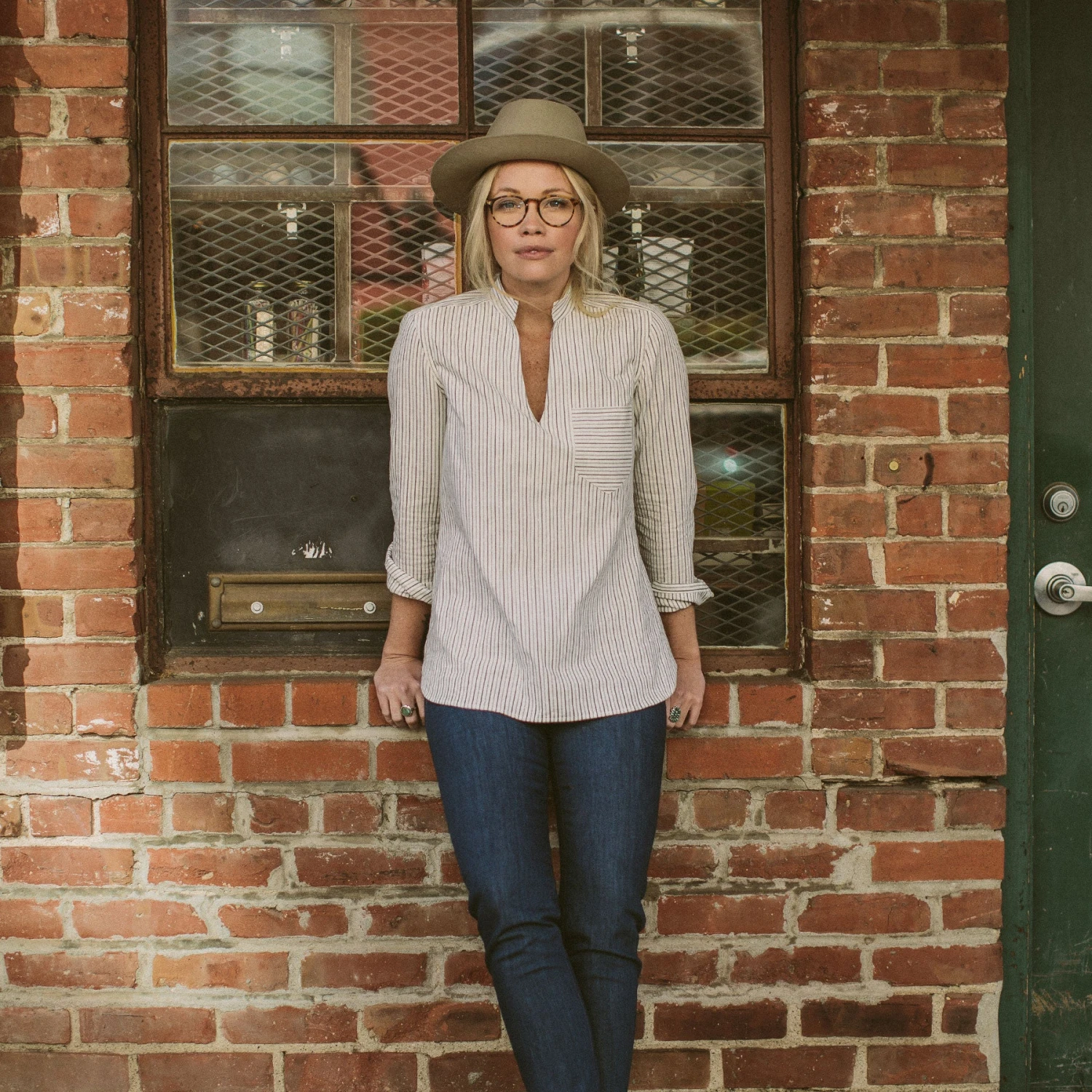 None The Edie Popover In French Ticking Stripe - Image 3