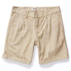 The Matlow Short In Dune Washed Herringbone