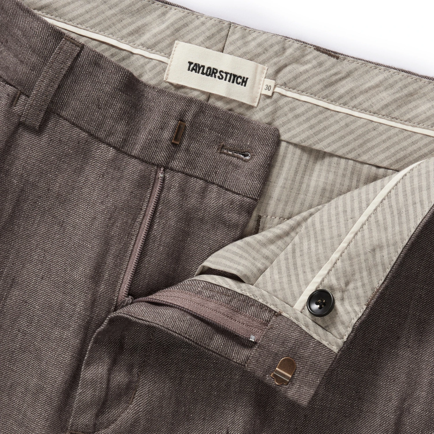 The Sheffield Trouser In Cocoa Linen - Image 6