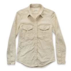 None The Andie Shirt In Natural Corded Denim