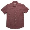 The Short Sleeve California In Burgundy Hemp