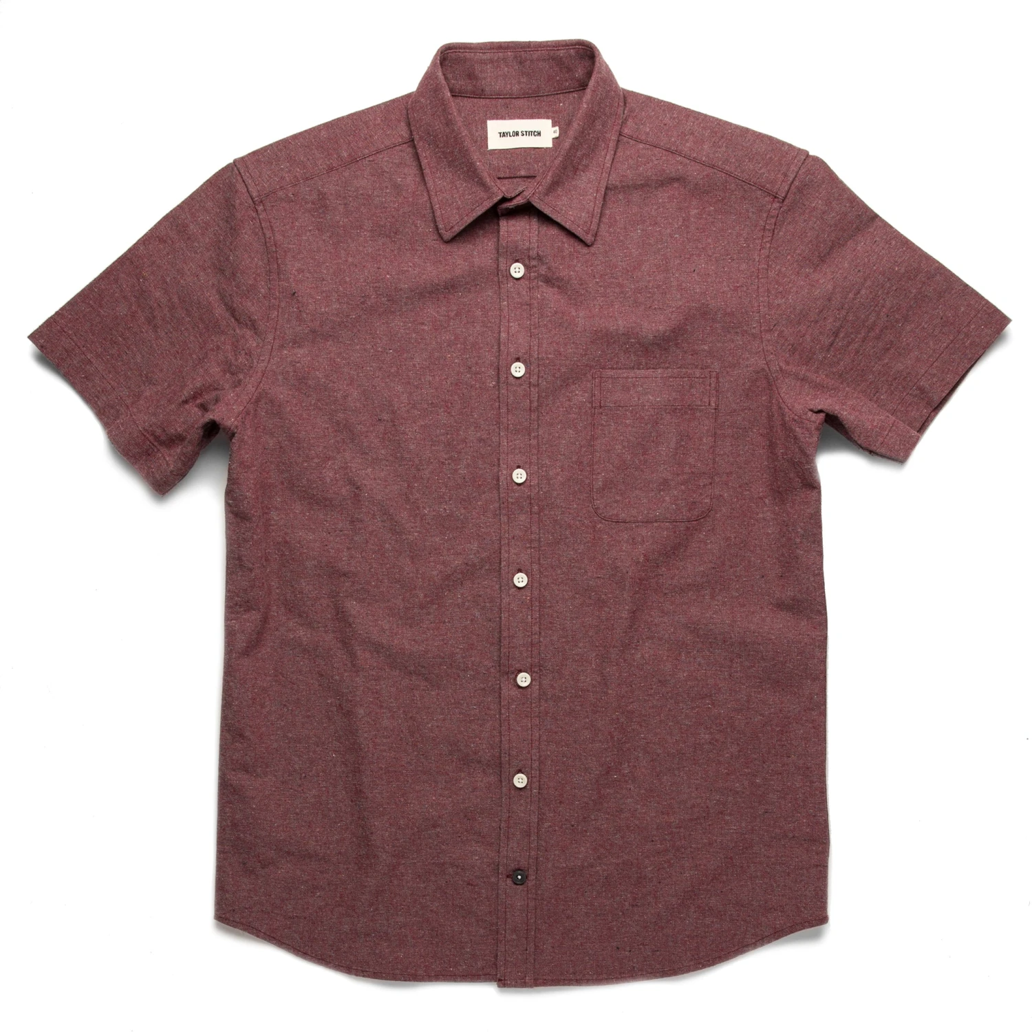 The Short Sleeve California In Burgundy Hemp