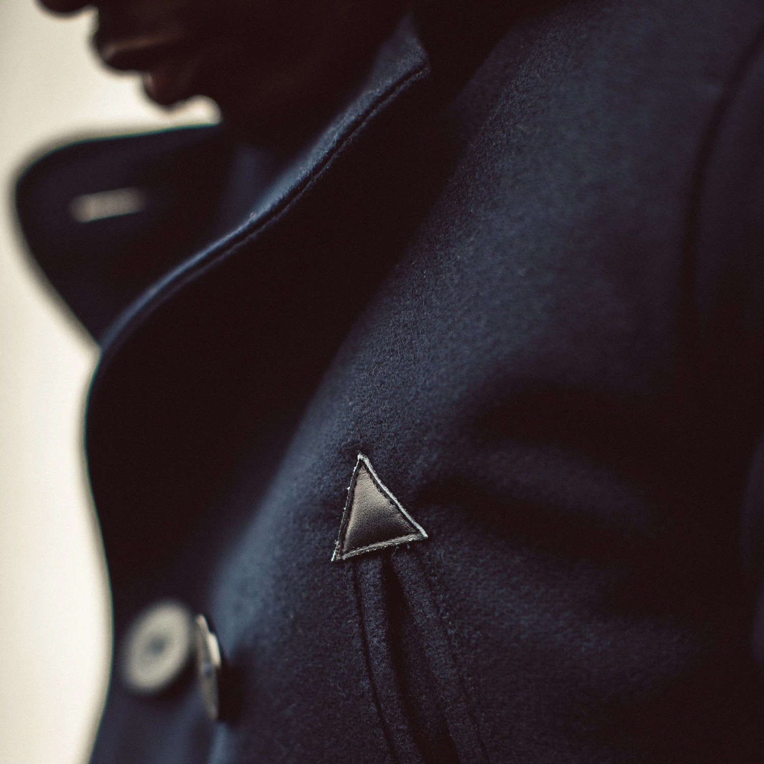 The Mendocino Peacoat In Navy Melton Wool - Image 4