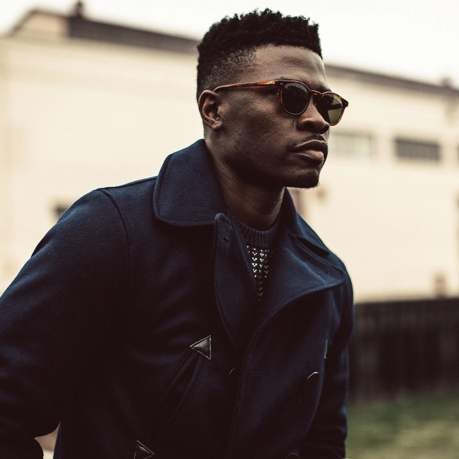 The Mendocino Peacoat In Navy Melton Wool - Image 2