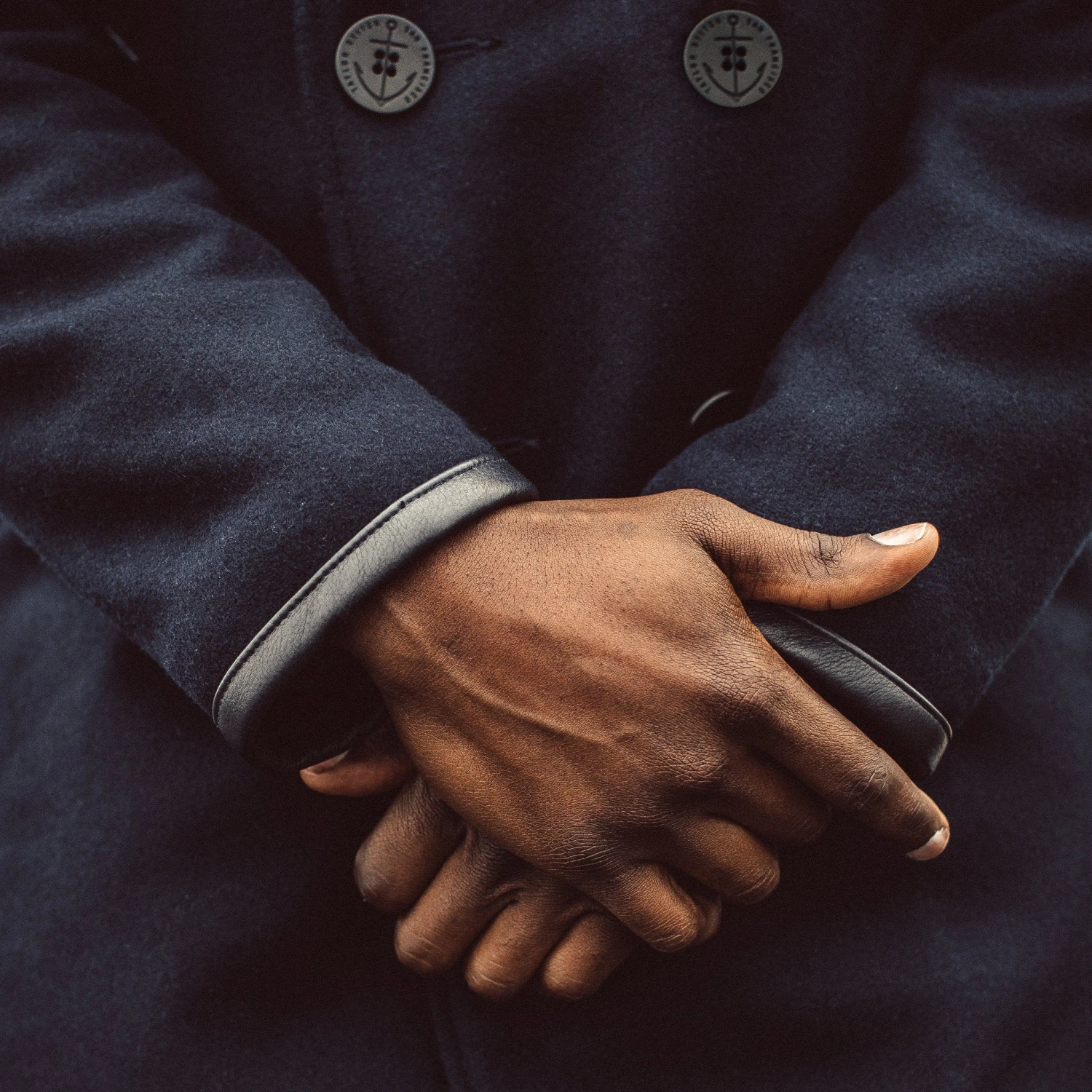 The Mendocino Peacoat In Navy Melton Wool - Image 10