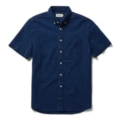 The Short Sleeve Jack In Indigo Seersucker