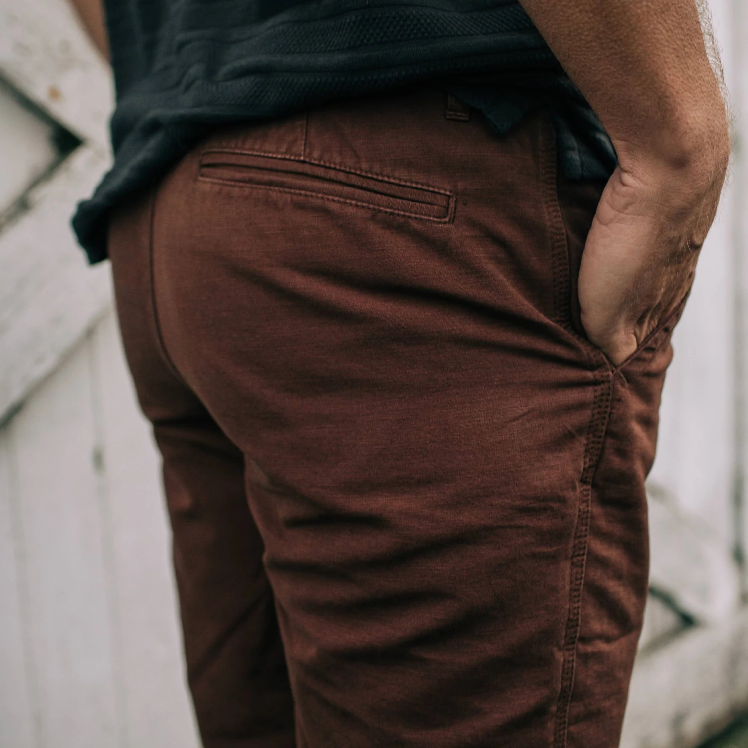 The Morse Pant In Russet Slub - Image 4