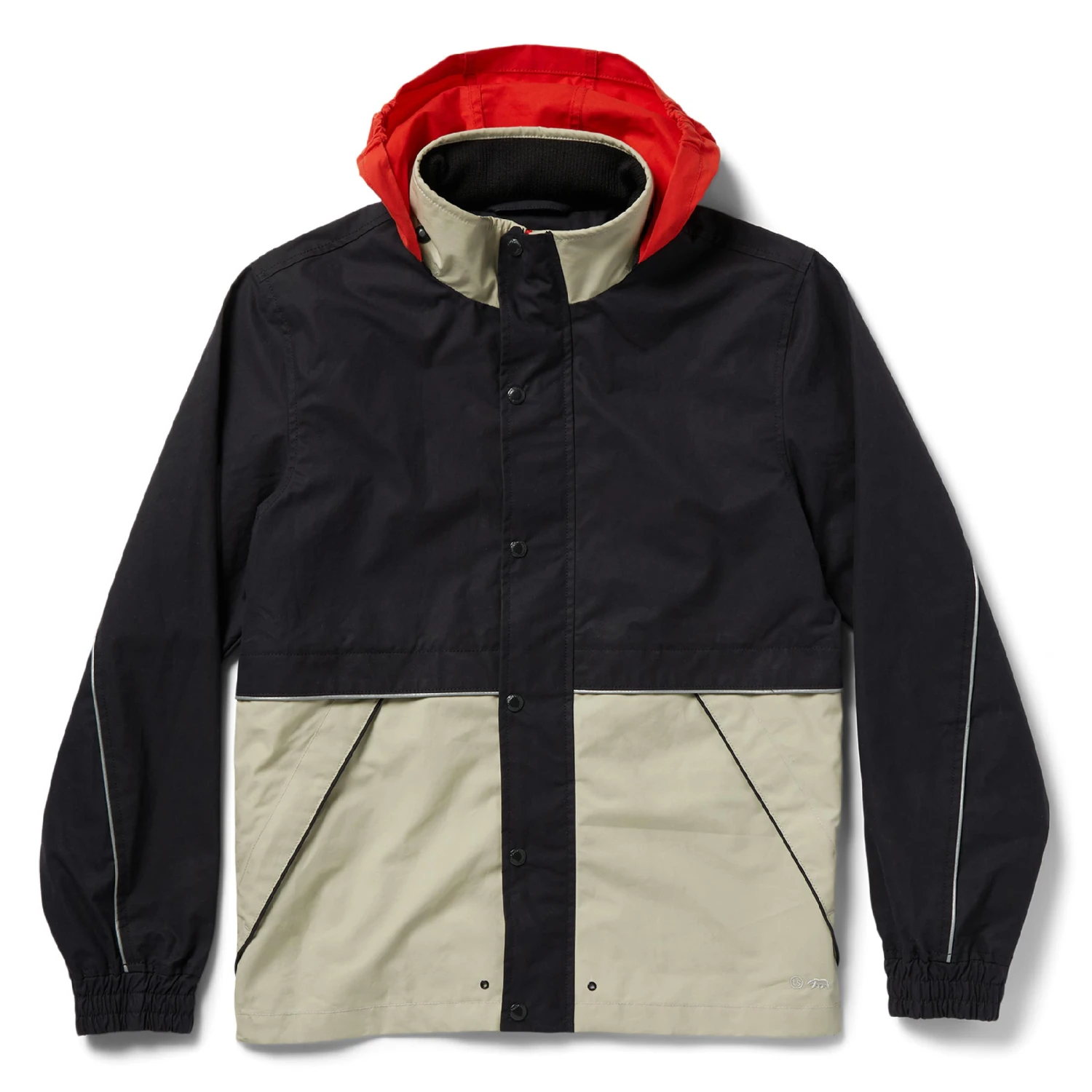 The Navigator Jacket In Natural And Navy Colorblock