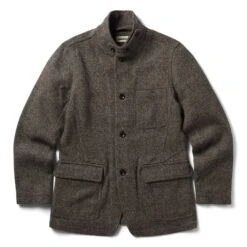 The Gibson Jacket In Khaki Donegal Wool