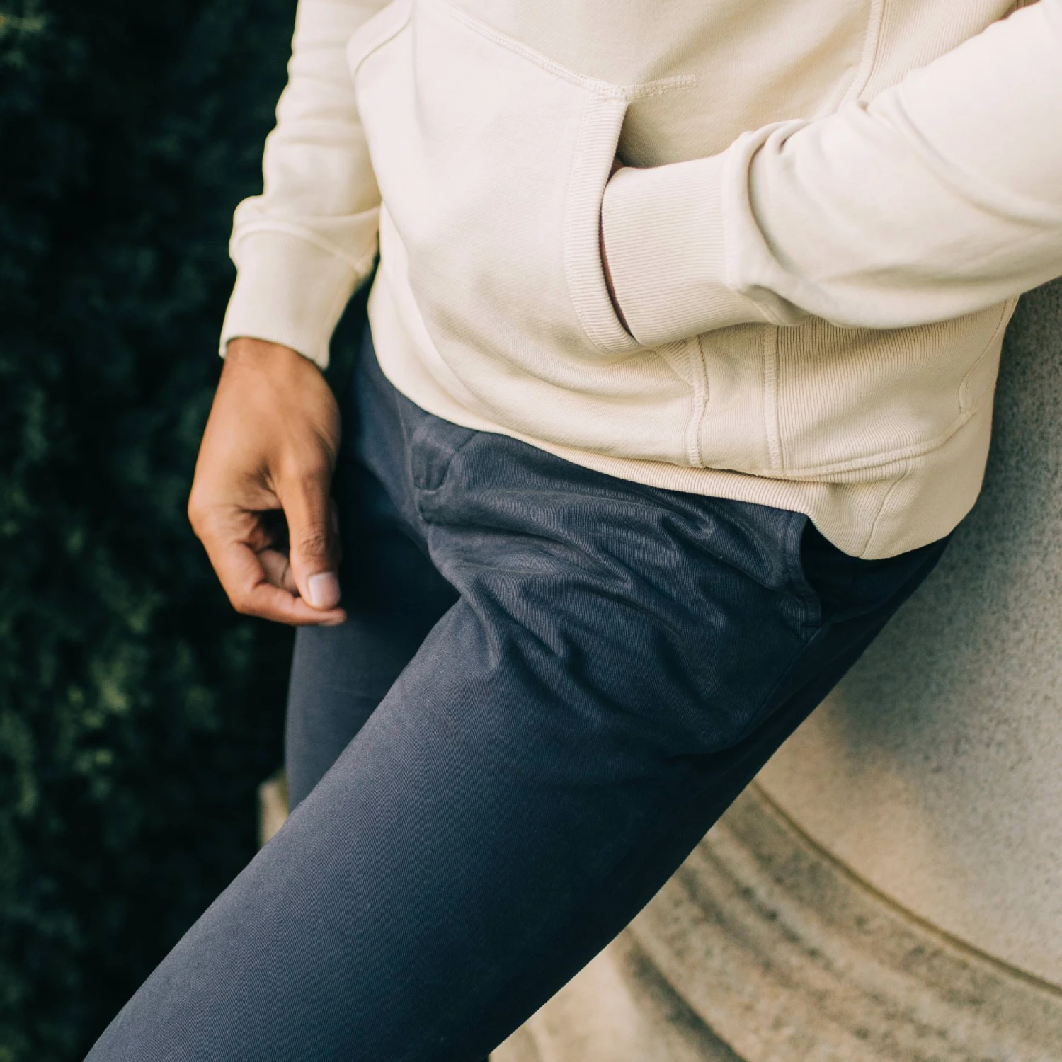 The Slim Foundation Pant In Organic Dark Navy - Image 3