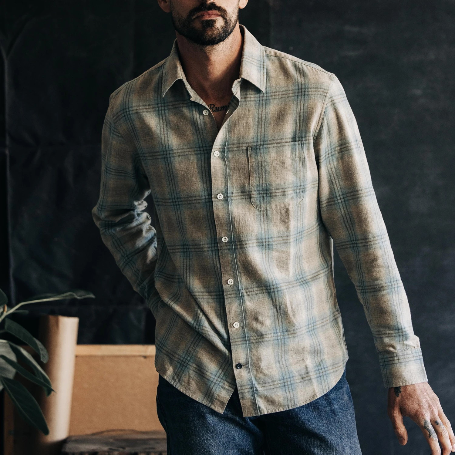 The California In Heathered Sky Plaid - Image 2