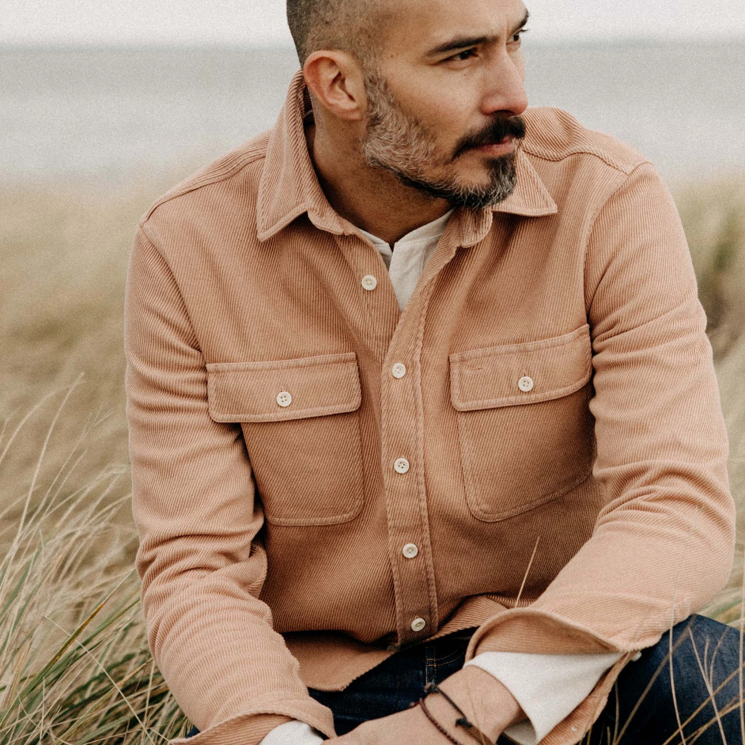 The Ledge Shirt In Dusty Coral Twill - Image 4