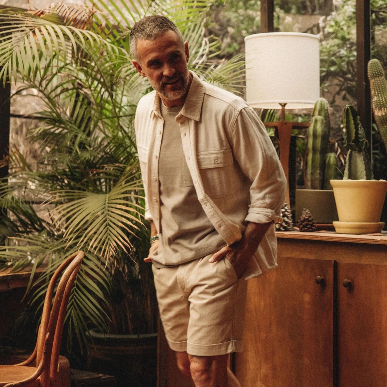 The Ledge Shirt In Oyster Herringbone - Image 2