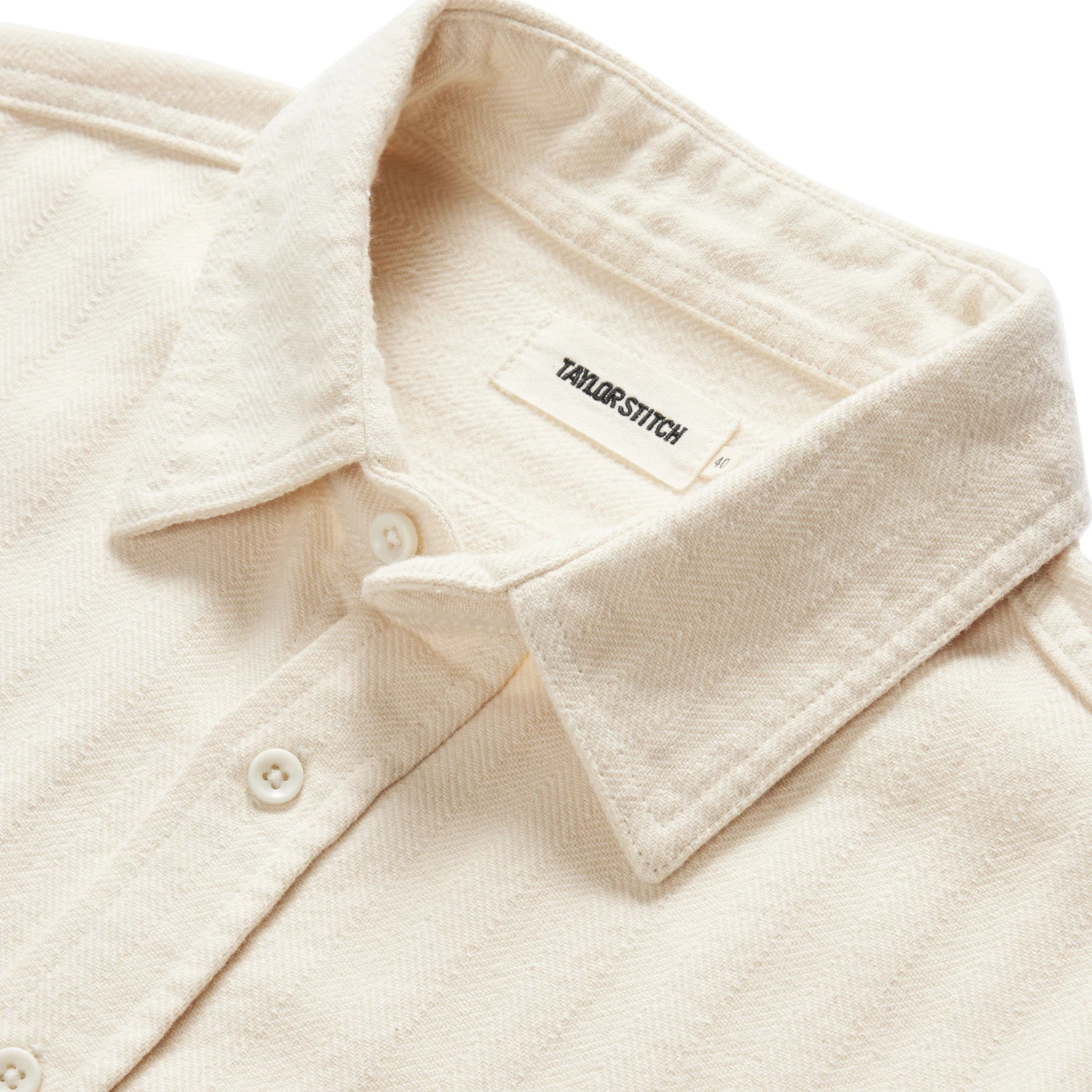 The Ledge Shirt In Oyster Herringbone - Image 6