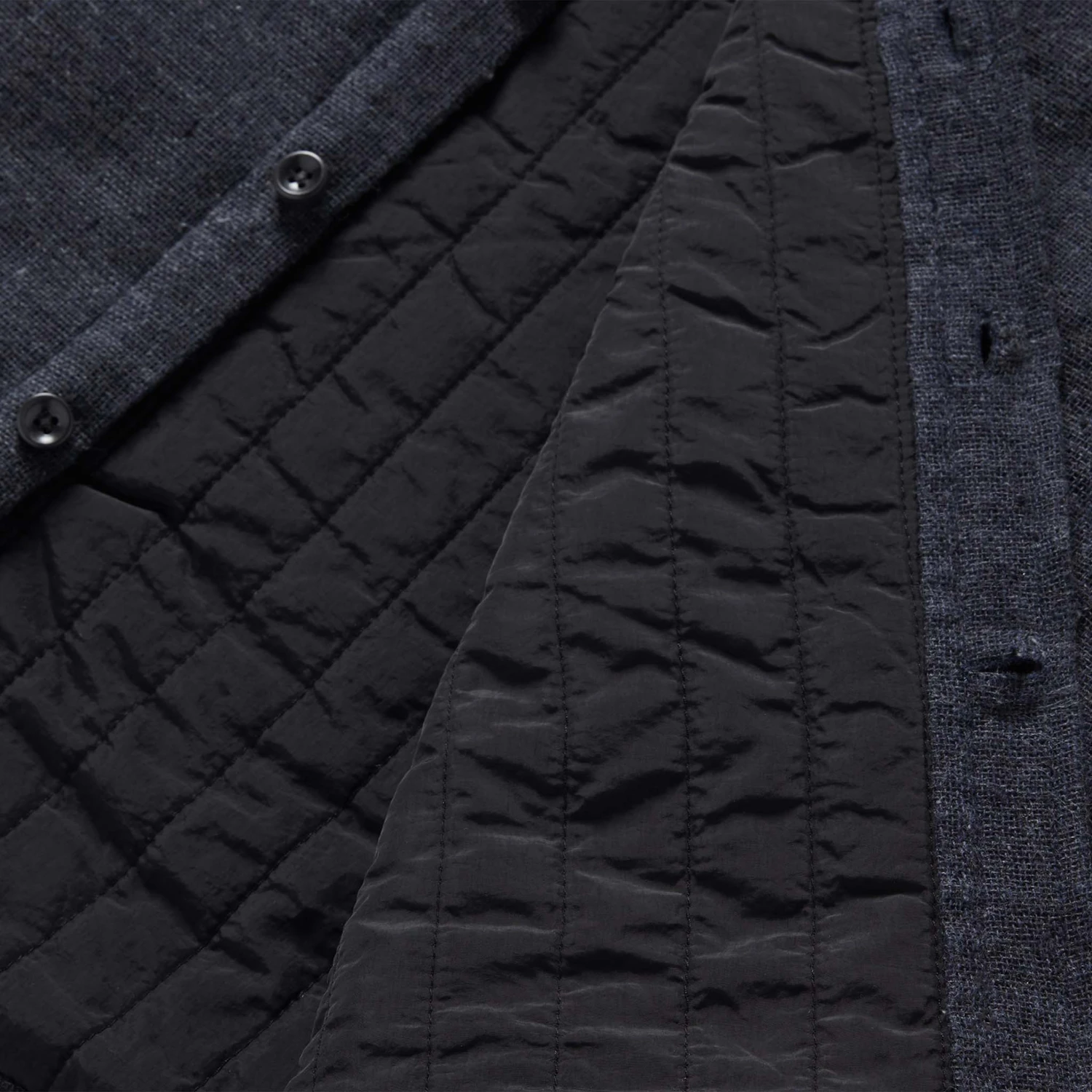 The Lined Utility Shirt In Charcoal Donegal - Image 6