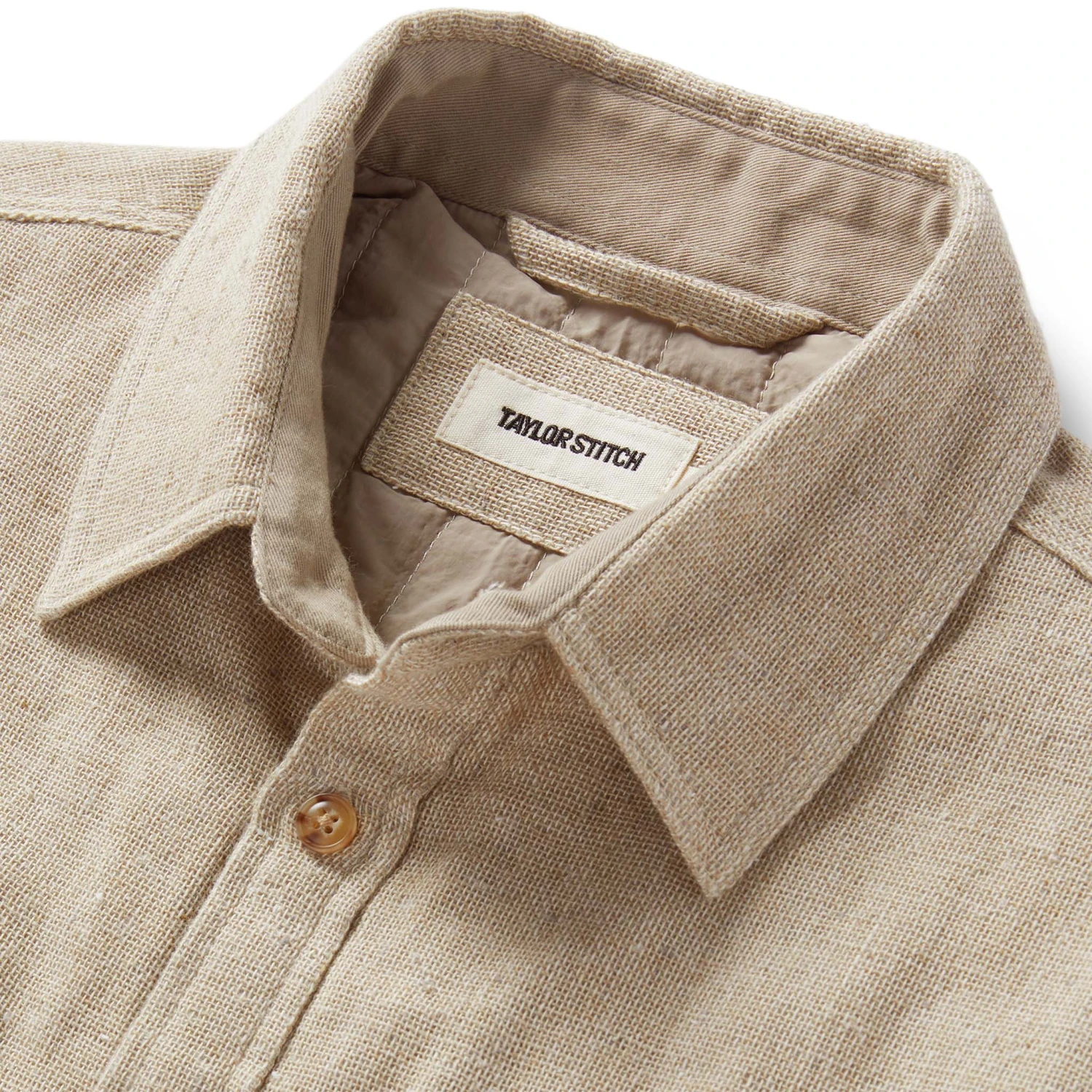 The Lined Utility Shirt In Oat Donegal - Image 5
