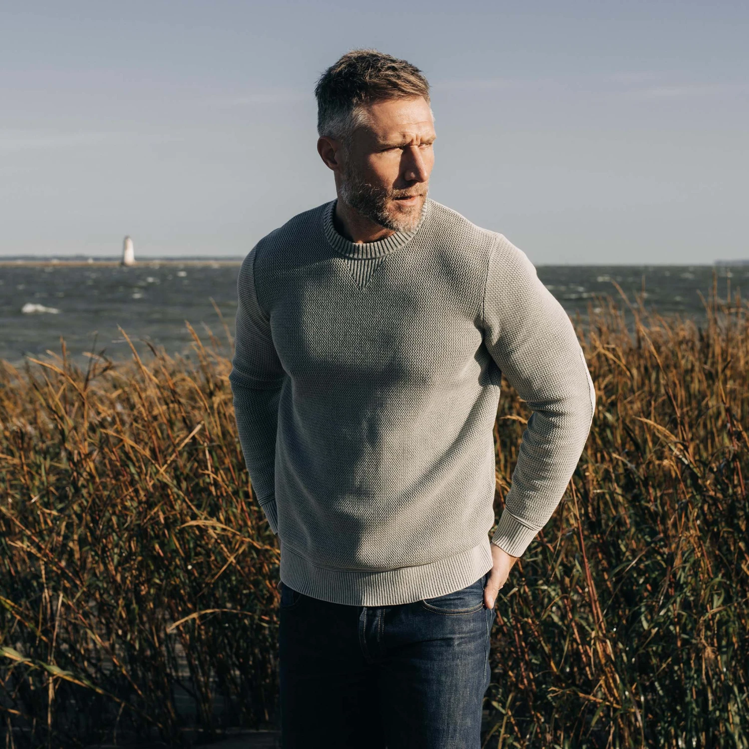 The Moor Sweater In Slate - Image 2