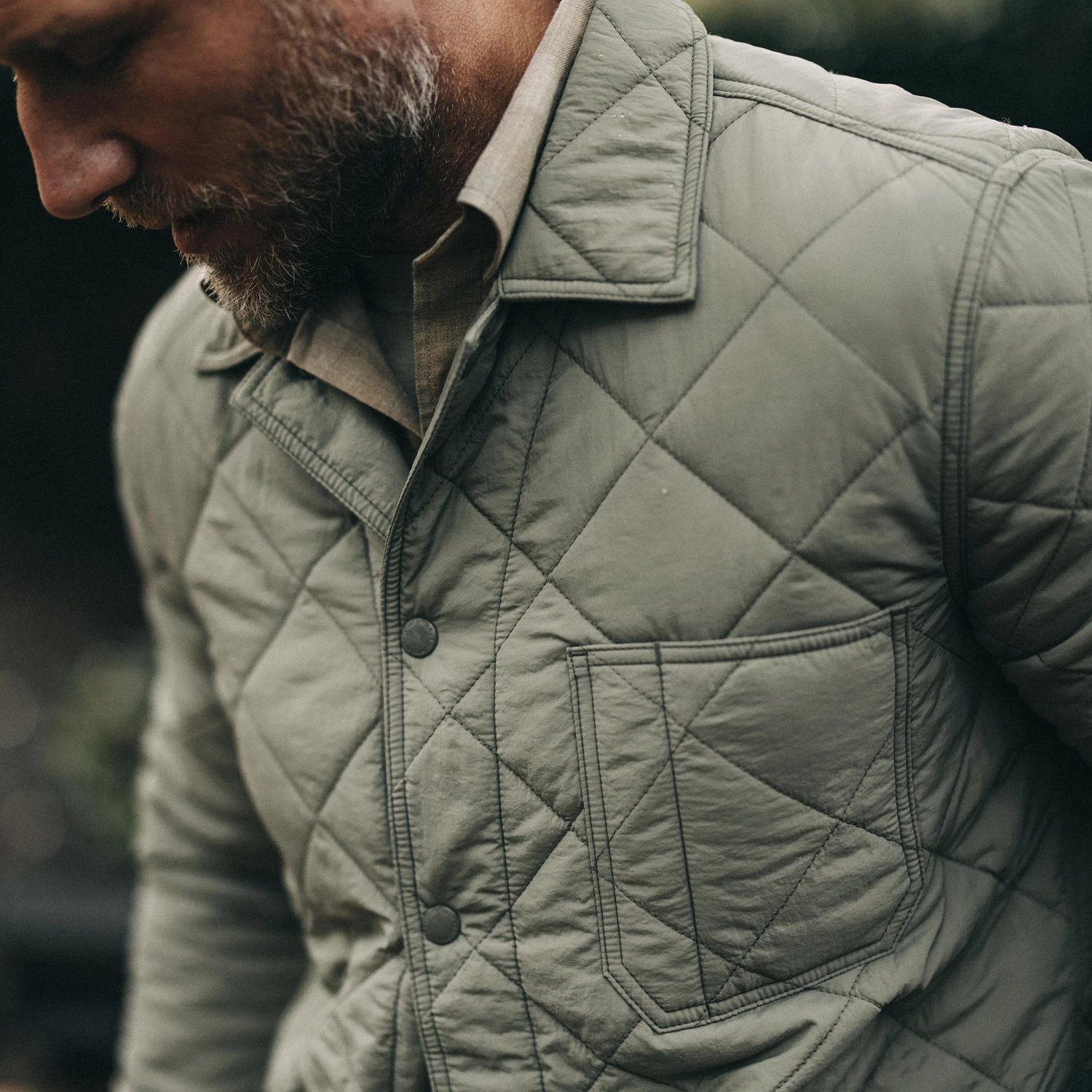The Ojai Jacket In Sagebrush Diamond Quilt - Image 4