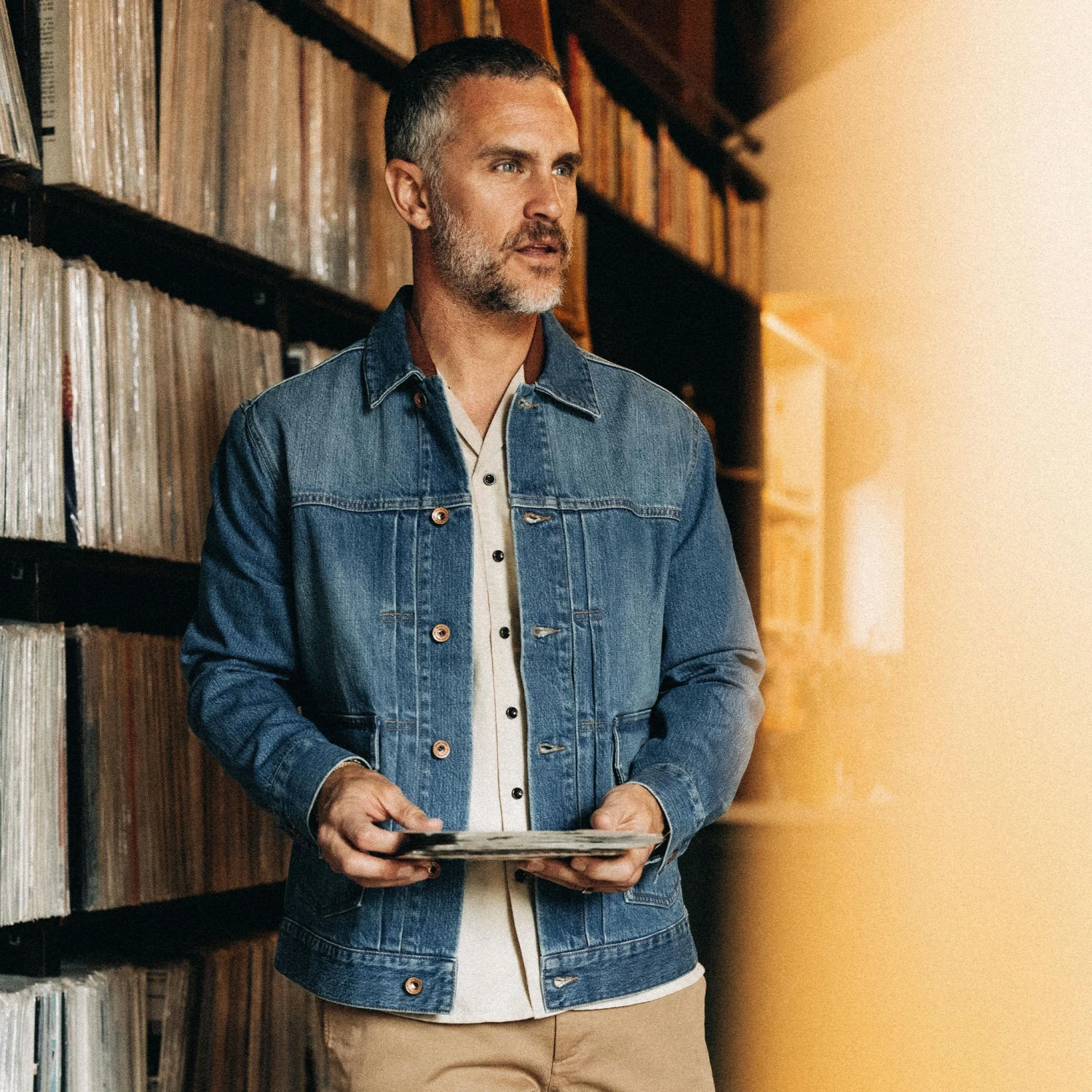 The Ryder Jacket In Sun Bleached Denim - Image 2