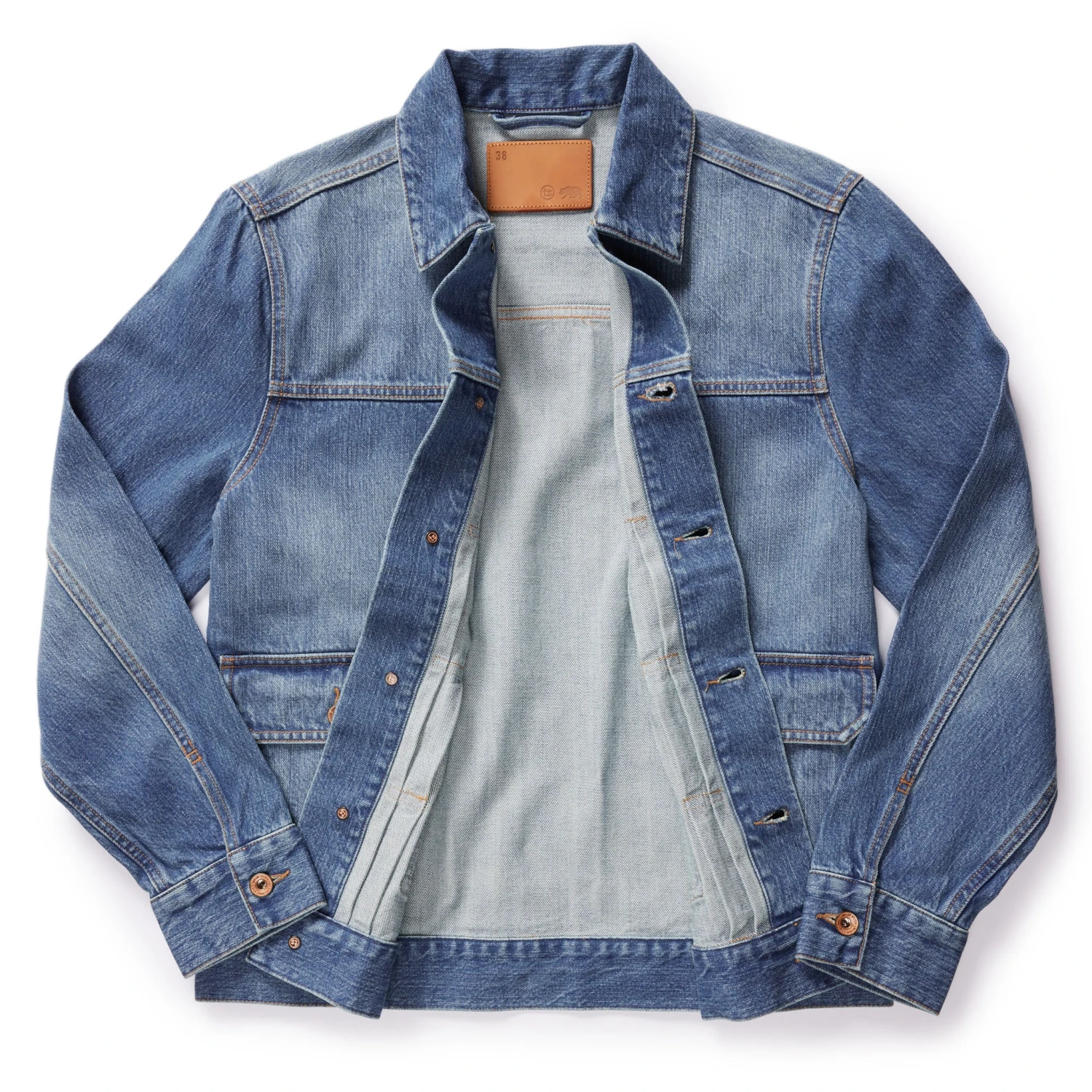 The Ryder Jacket In Sun Bleached Denim - Image 8