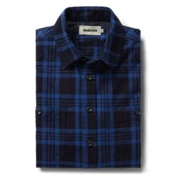 The Utility Shirt In Rinsed Indigo Plaid
