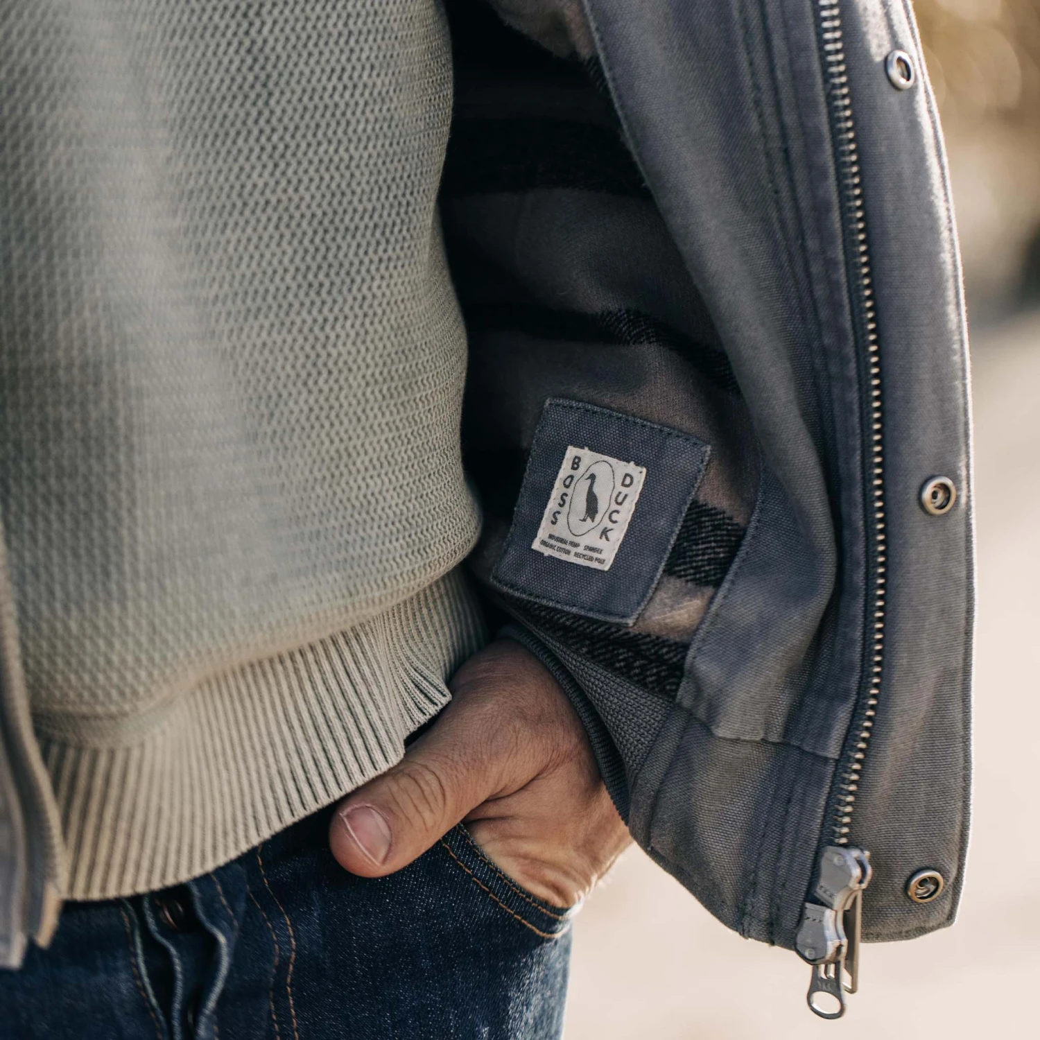 The Workhorse Hoodie In Gravel Boss Duck - Image 4